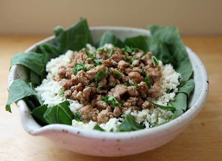 Comforting Cauliflower Rice with Turkey Glaze