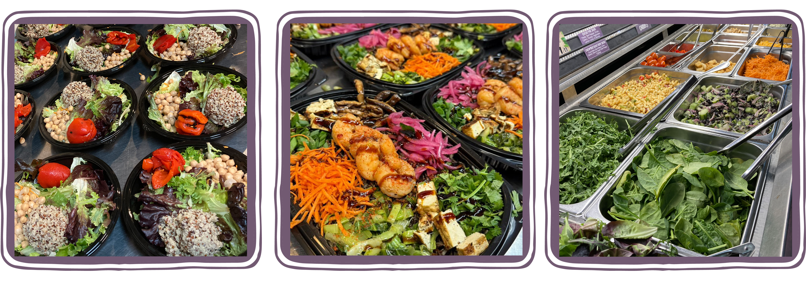 Premade Salads, Forbidden Rice Bowls, Salad Bar