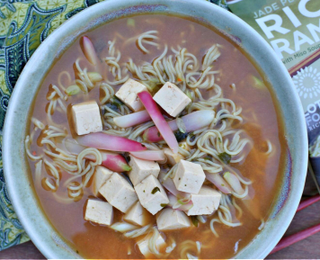 Jade Pearl Rice Ramen Noodle Soup with Radishes