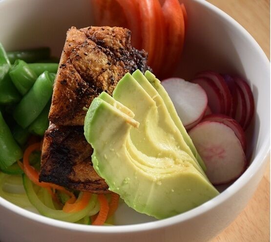 Crispy Pork Belly Zoodle Bowls